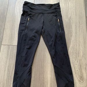 LULULEMON Unique Mesh Leggings with Zipper Pockets